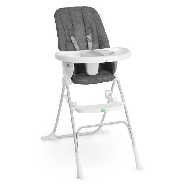 slide 2 of 7, Compact Folding High Chair, Food-Grade Safe Plate, Safety Harness, for Ages 6 Months and Up, Unisex - Grey Sun Valley Grey