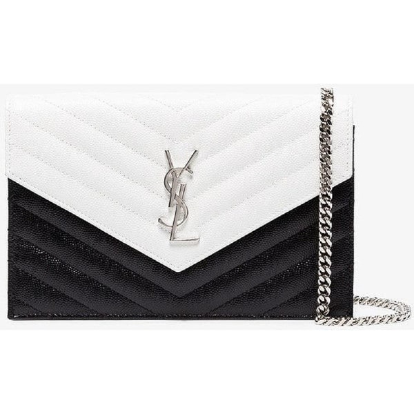white ysl wallet on chain