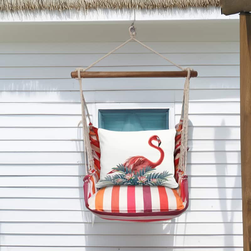Magnolia Casual Swing Set 4 piece - Cristina Stripe w/ Vivid Flamingo Pink