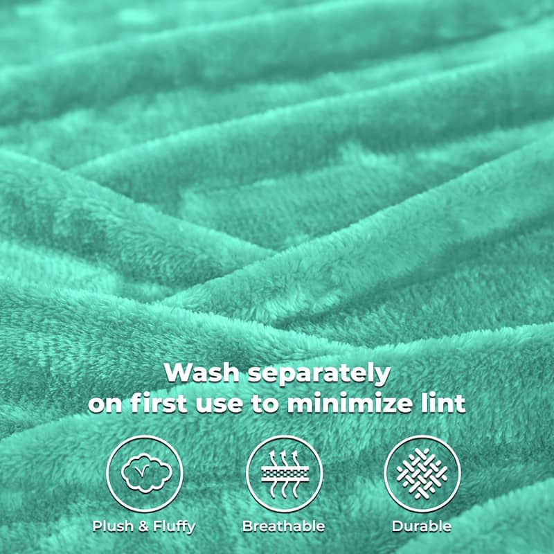 Superior Solid Fluffy Fleece Blanket, Plush and All Season