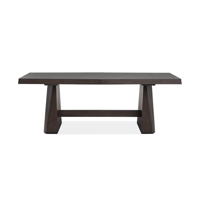 Magnussen Home Tauren Coffee Bean Extendable Double Pedestal Dining Table - 40''W x 84''D x 30''H
