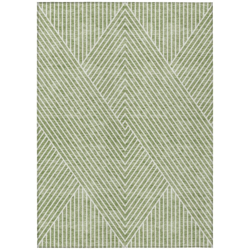 HomeRoots Geometric Transitional Rectangle Outdoor Rug