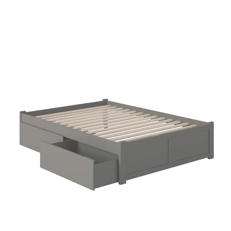Concord Platform Bed with Footboard and Storage Drawers