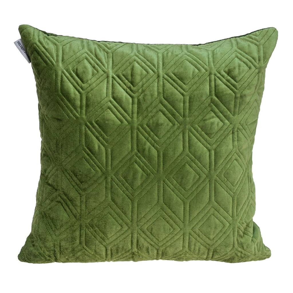 20" Olive Transitional Quilted Throw Pillow