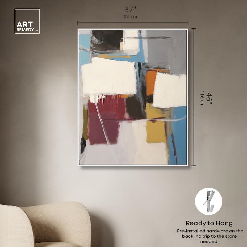 Stacked Forms Canvas by Art Remedy