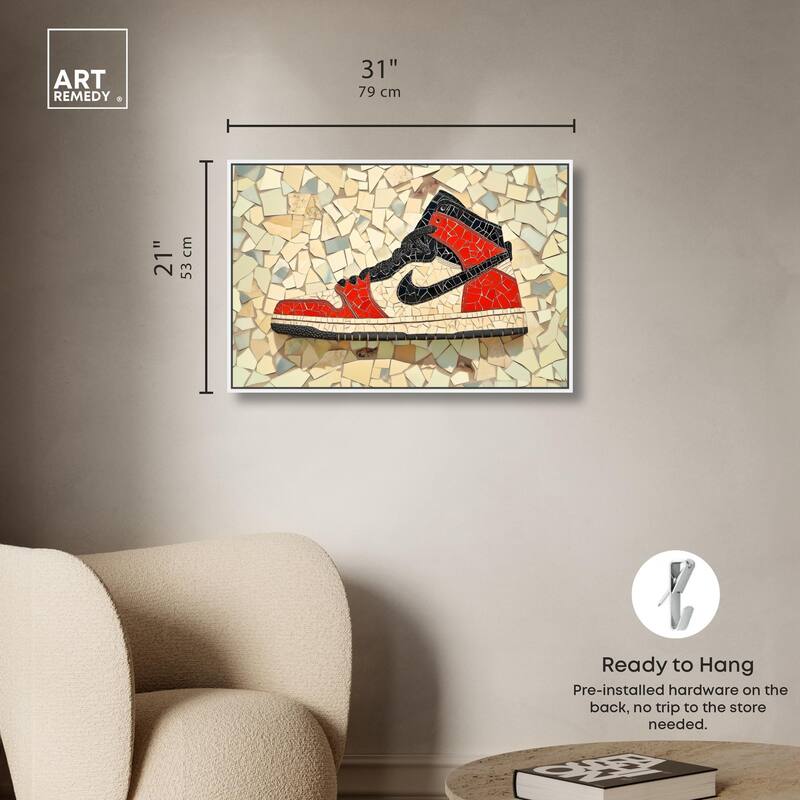 Mosaic Sneaker Canvas by Art Remedy