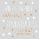 preview thumbnail 1 of 1, RoomMates Gold Twinkle Twinkle Little Star Quote Wall Decals With Glitter
