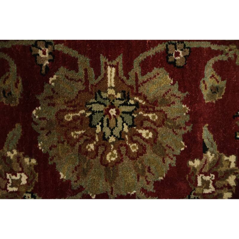 Hand Knotted Oriental 100% Wool Carpet Traditional All-Over Black Agra Area Rug - 8' 1'' X 8' 3''