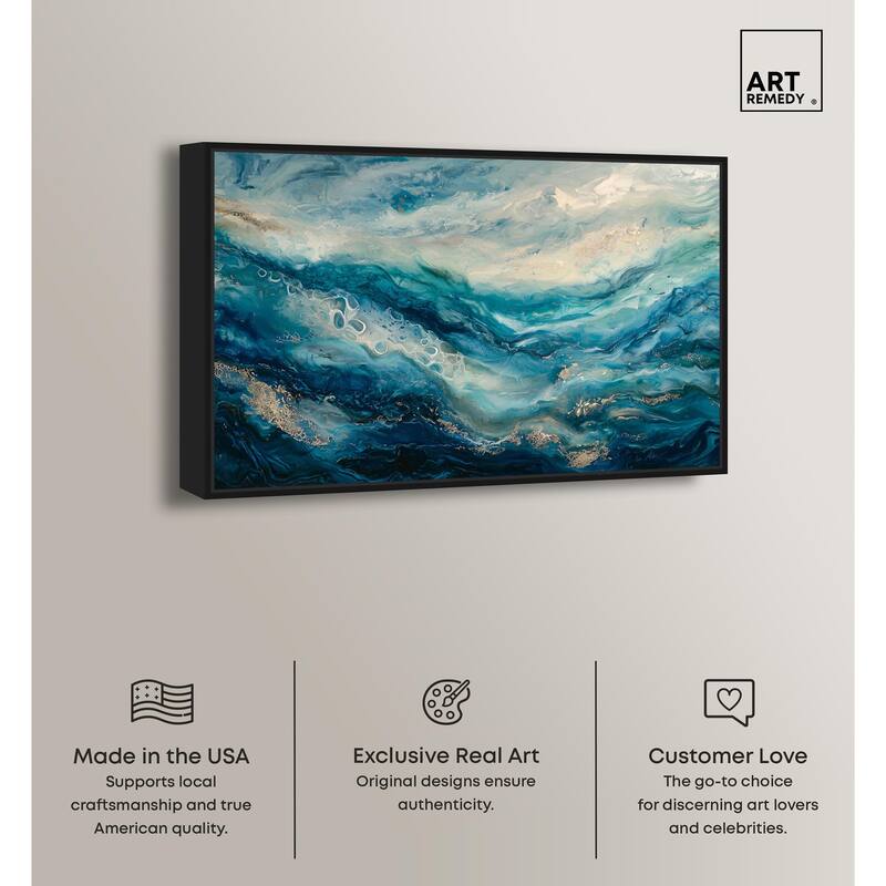 Jeweled Waters Canvas by Art Remedy
