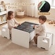 preview thumbnail 9 of 18, Costway 3 PCS Kids Table and Chair Set, Space-saving Toddler Table and