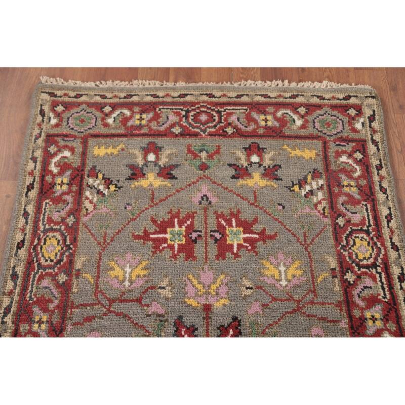 Heriz-Serapi Oriental Accent Rug Handmade Floral Wool Carpet - 2'11"x 5'1"