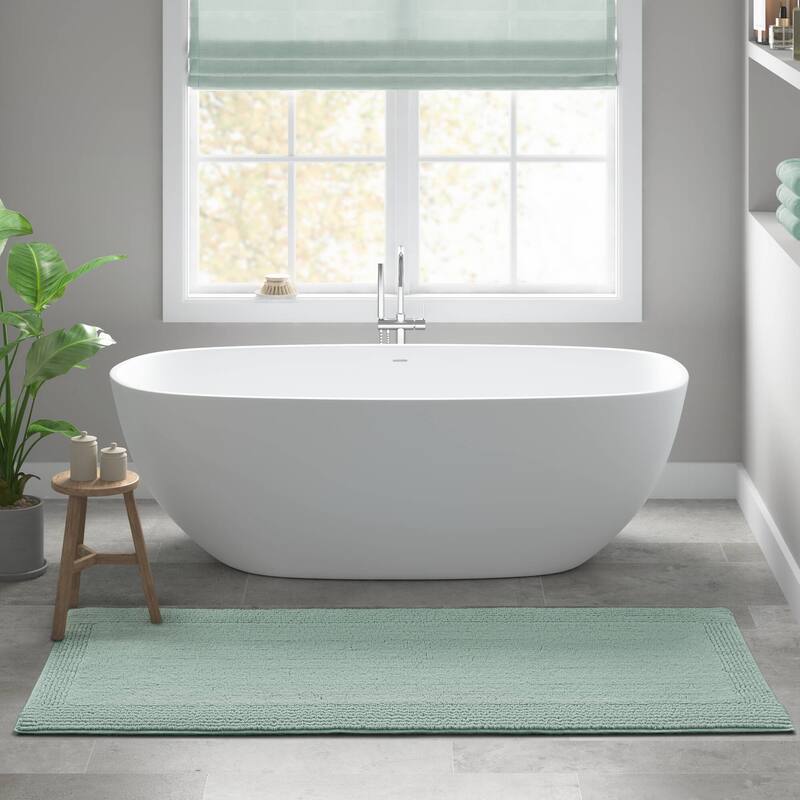 1 PCS 24x60"Tufted 3000 GSM Reversible Bath Rug Green - 5' x 2'