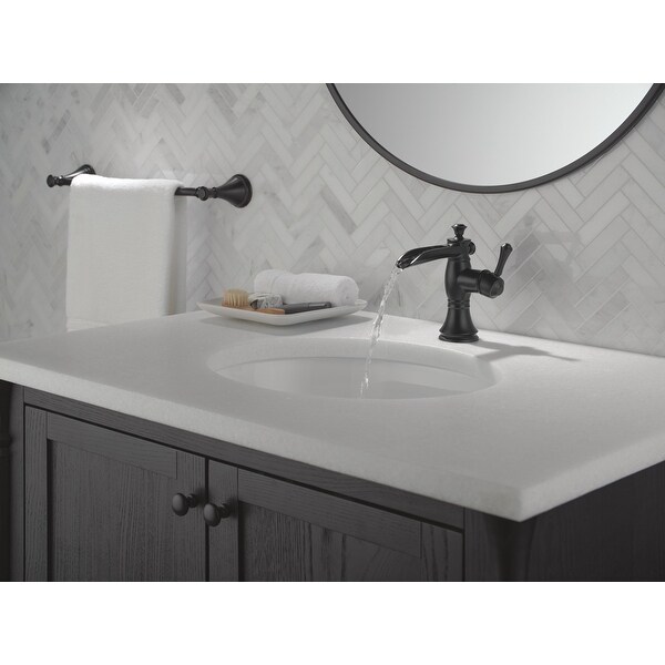 Delta Cassidy Single Hole Waterfall Bathroom Faucet with Pop-Up