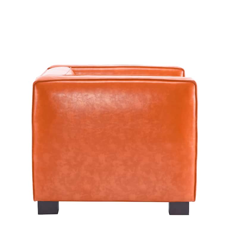 Goyette Faux Leather Club Chair by Christopher Knight Home