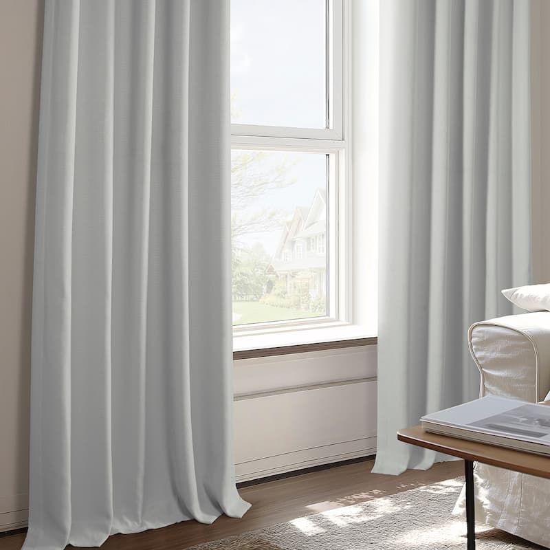 Exclusive Fabrics Faux Linen Room Darkening Curtain (1 Panel)