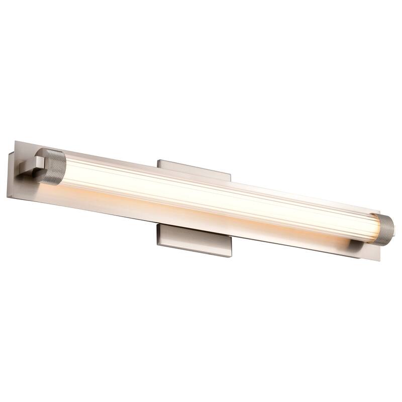Larissa 24 Inch LED Vanity 3000K CCT Brushed Nickel Finish Opaque Glass - Brushed Nickel
