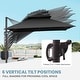 preview thumbnail 6 of 9, VredHom Double Top 10x10 FT Square Patio Cantilever Umbrella with Rod Wheel Base