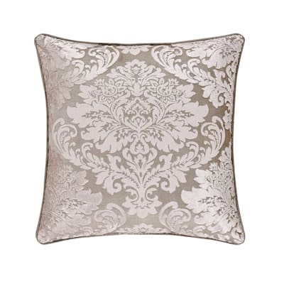 J. Queen New York Bel Air Sand 18 Inch Square Decorative Throw Pillow