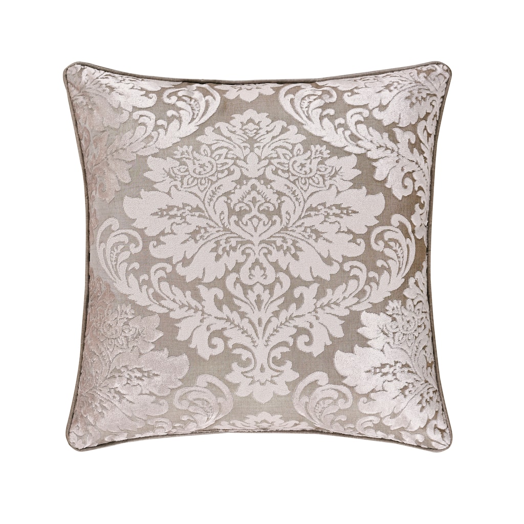J. Queen New York Bel Air Sand 18 Inch Square Decorative Throw Pillow