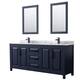 Option Dark Blue / White Carrara Marble Top / Matte Black