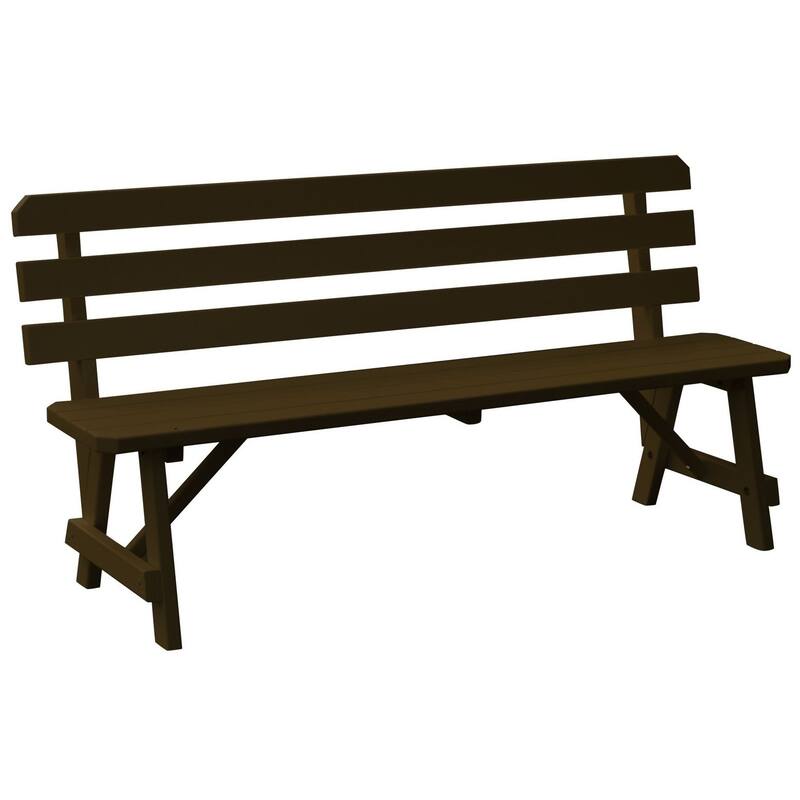 Pine 6' Traditional Backed Bench