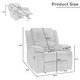 preview thumbnail 35 of 79, Vegan Leather Upholstered Push Back Manual Recliner Chair