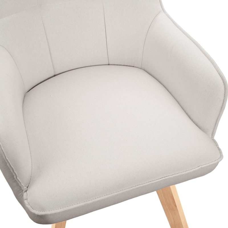 Art Leon Swivel Fabric Dining Arm Chair (Set of 2)