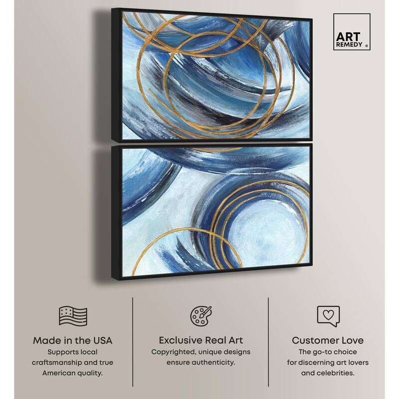 Golden Riviera Canvas Set of 2 by Art Remedy