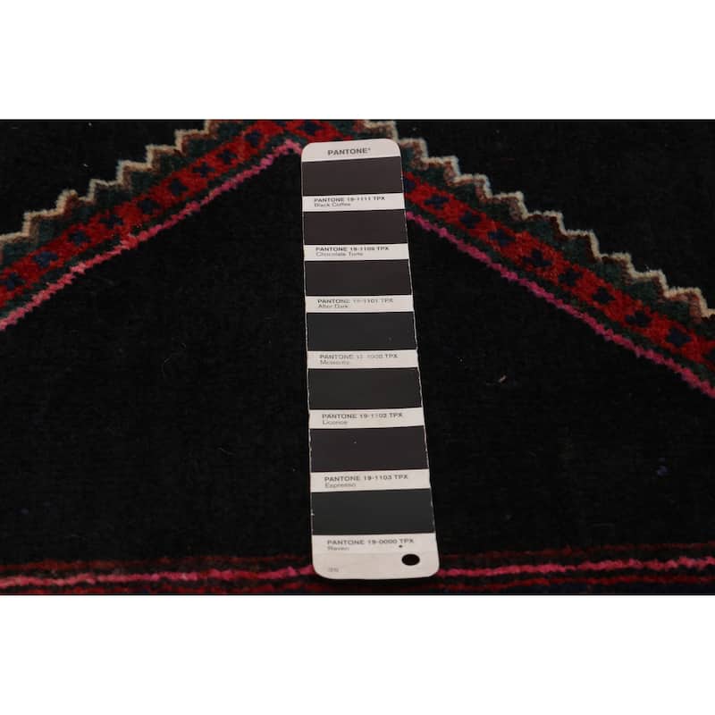 ECARPETGALLERY Hand-knotted Konya Anatolian Black Wool Rug - 4'4 x 10'0