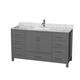 Option Dark Gray / White Carrara Marble Top / Brushed