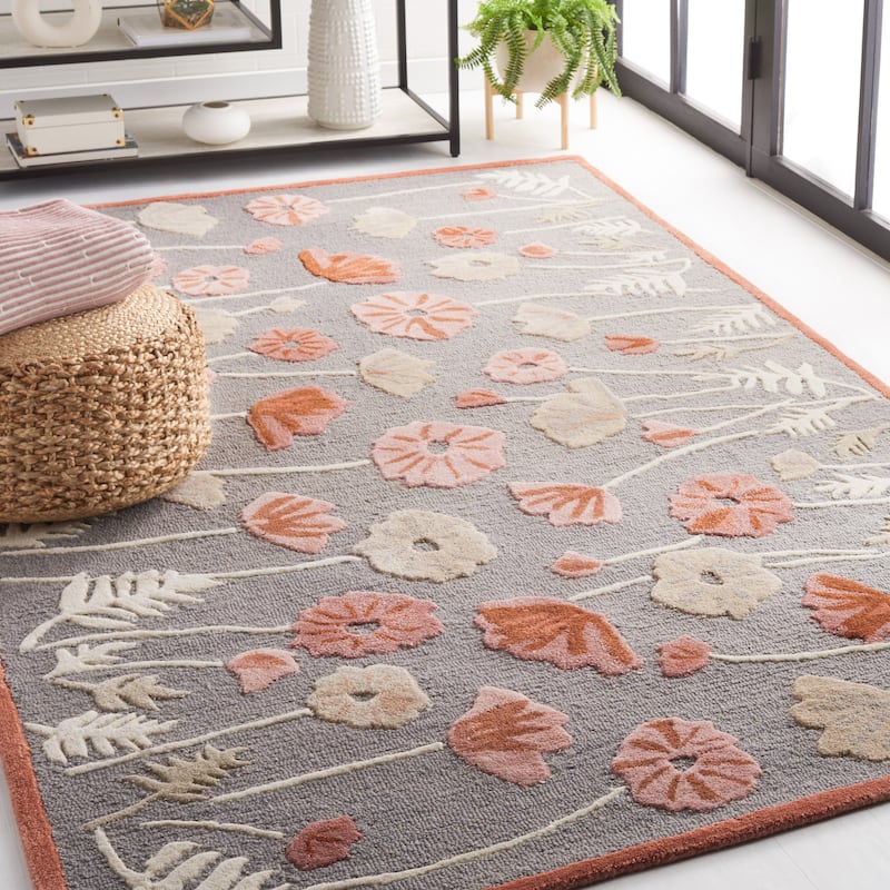 Martha Stewart by SAFAVIEH Poppy Glossary Wool/ Viscose Rug - 8' x 10' - Cayenne Red