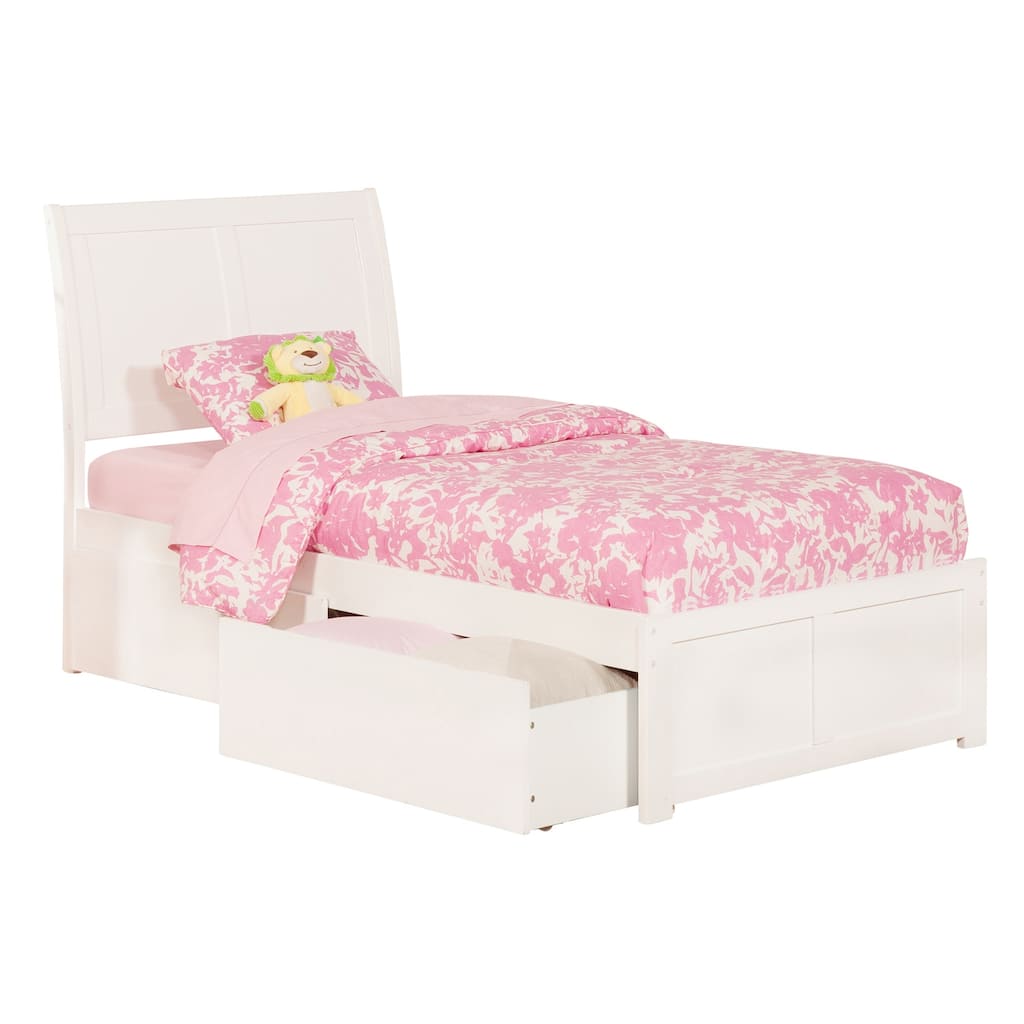 Platform Bed with Storage & Turbo Charger - Headboard, Slats & Rails Included