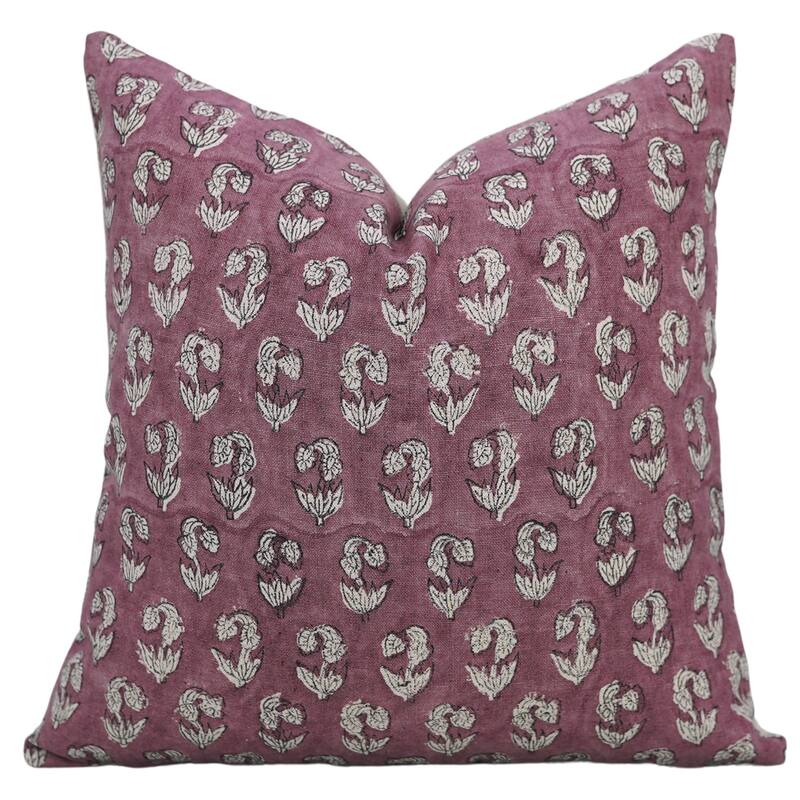 Linen Farmhouse Block print pillow Cover - Superstar - Pillow Covers - 14" x 36"