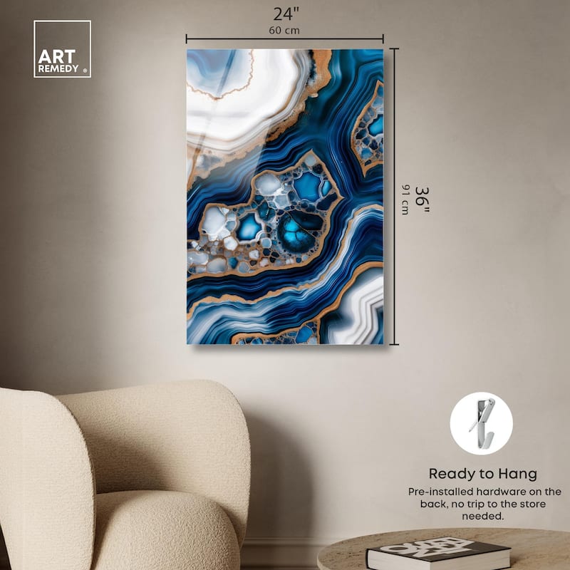 Azure Alveoli I Acrylic by Art Remedy, Ready to Hang