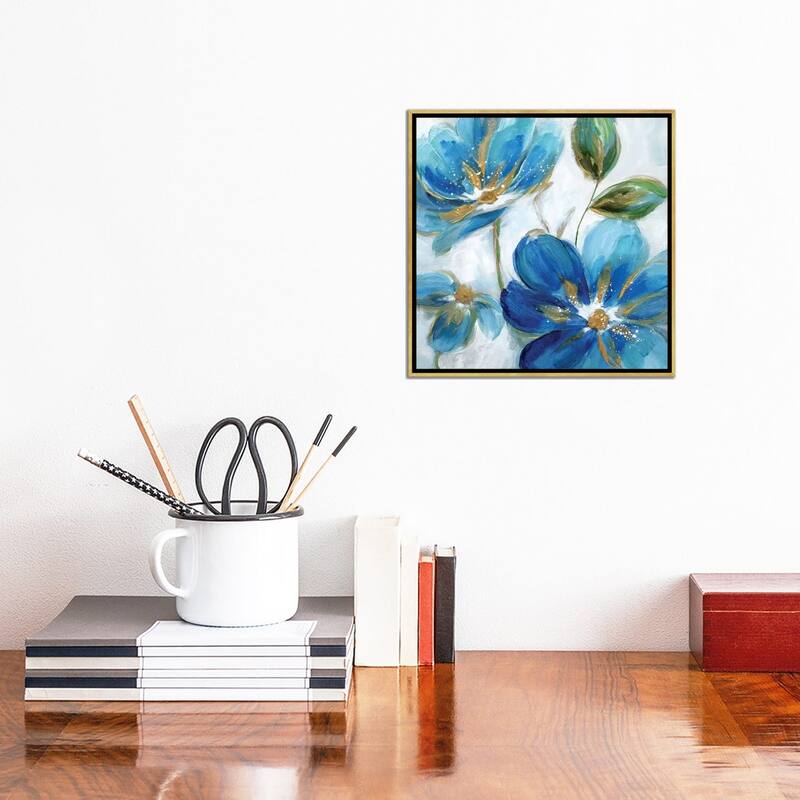 iCanvas "Flowering Blues II" by Nan Framed Canvas Print