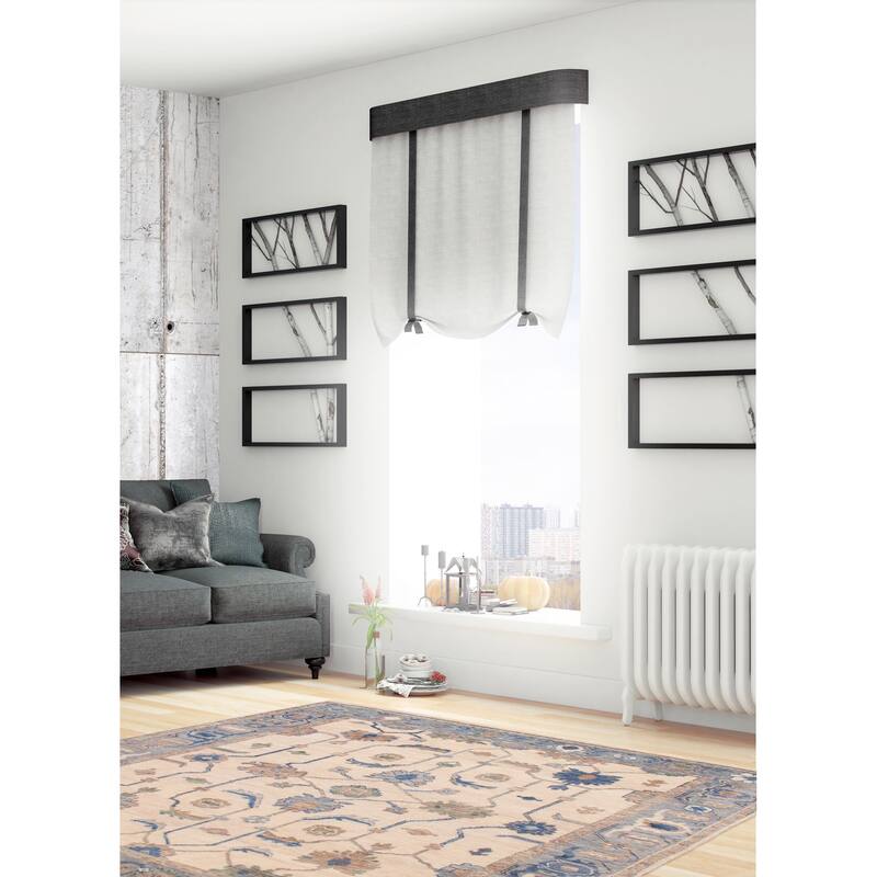 ECARPETGALLERY Hand-knotted Modern Oushak Cream Wool Rug - 8' x 9' 10"