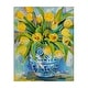 preview thumbnail 1 of 8, Stupell Expressive Yellow Tulips in Ornate Blue Vase Painting Canvas Wall Art 16 x 20