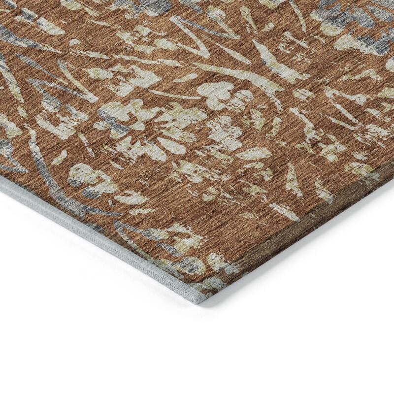 HomeRoots Floral Transitional Rectangle Outdoor Rug