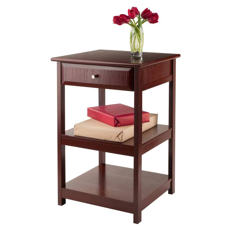 30.5" walnut brown delta wooden printer table