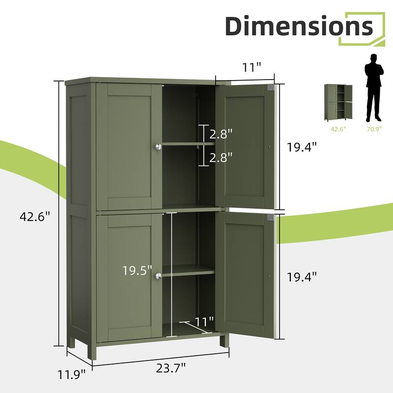 Multi-Room Storage Cabinet with Waterproof Board – Organizer for Bathroom, Kitchen & Living Room