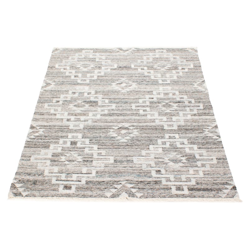 ECARPETGALLERY Flat-Weave Ankara FW Grey Wool Kilim - 5'5 x 7'7