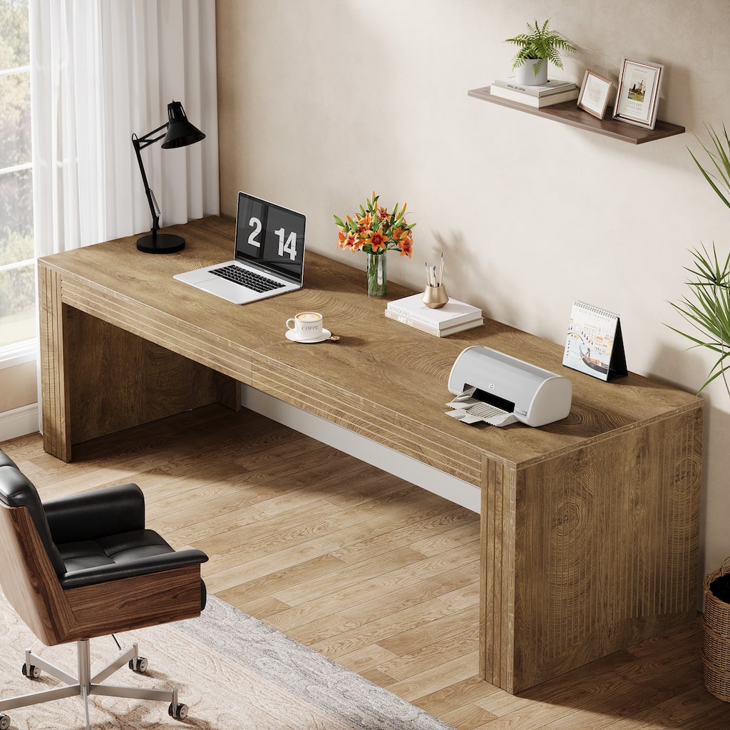 79 Inch Two Person Desk, Extra Long Desk Computer Desk for Home Office