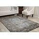 preview thumbnail 33 of 40, Nourison Karma Vintage Over-Dyed Medallion Area Rug 3' 9" x 5' 9" - Blue - Runner/Rectangle