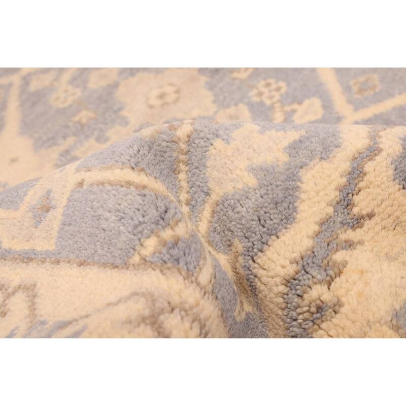 ECARPETGALLERY Hand-knotted Royal Oushak Light Denim Blue Wool Rug - 4'3 x 6'0