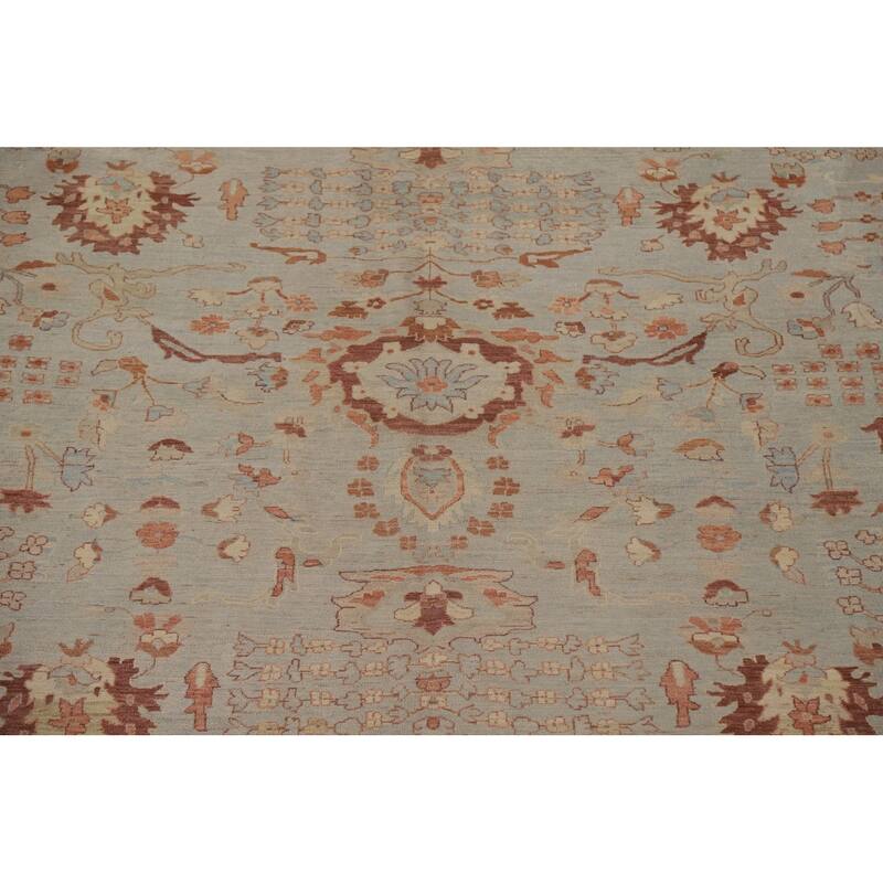 Vegetable Dye Heriz Serapi Oriental Large Rug Hand-knotted Wool Carpet - 12'0"x 17'6"