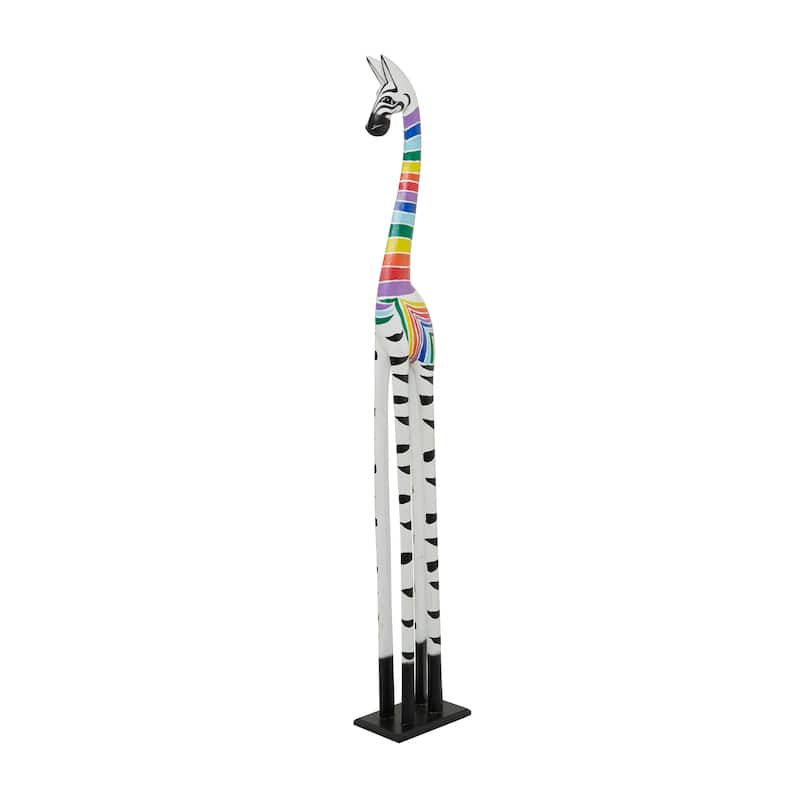 Multi Colored Wood Handmade Various Animals Sculpture