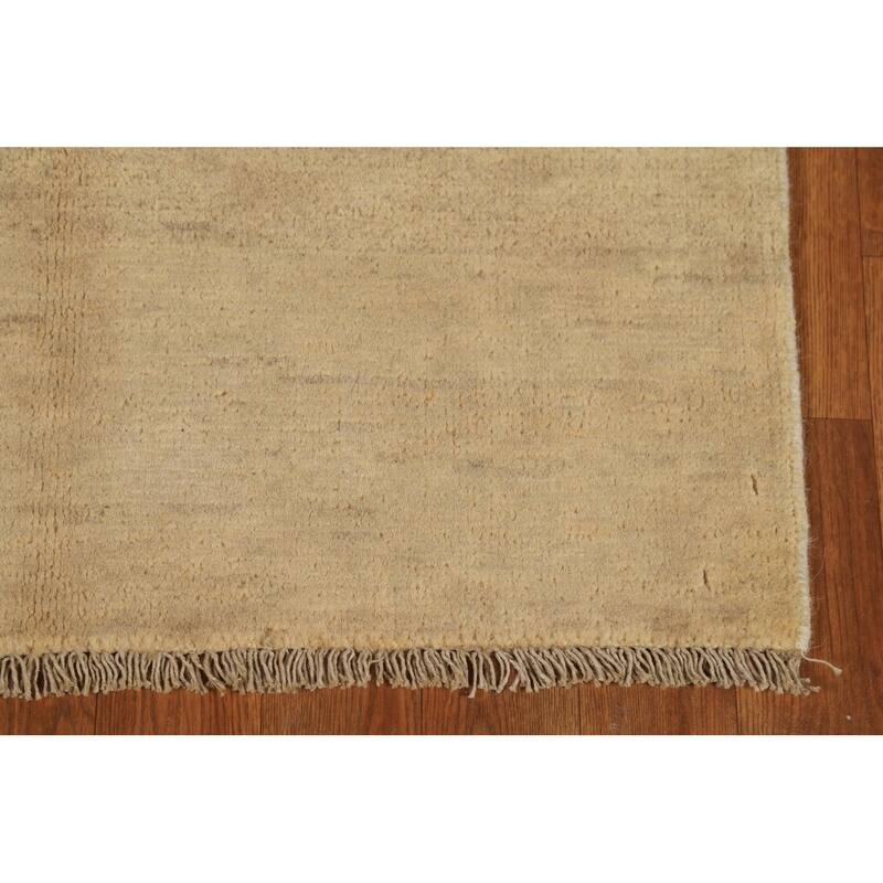 Gabbeh Oriental Foyer Rug Hand-Knotted Solid Wool Carpet - 2'9"x 4'1"