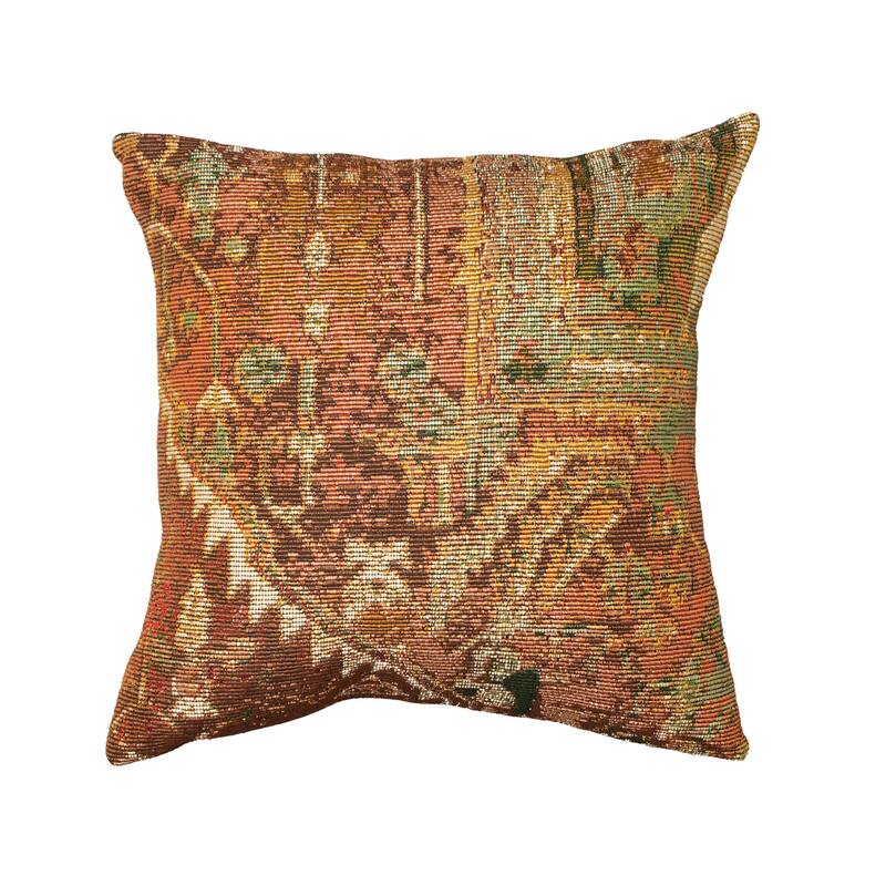 Liora Manne Marina Heriz Indoor/Outdoor Pillow - 18" x 18" - Polyester - Terracotta