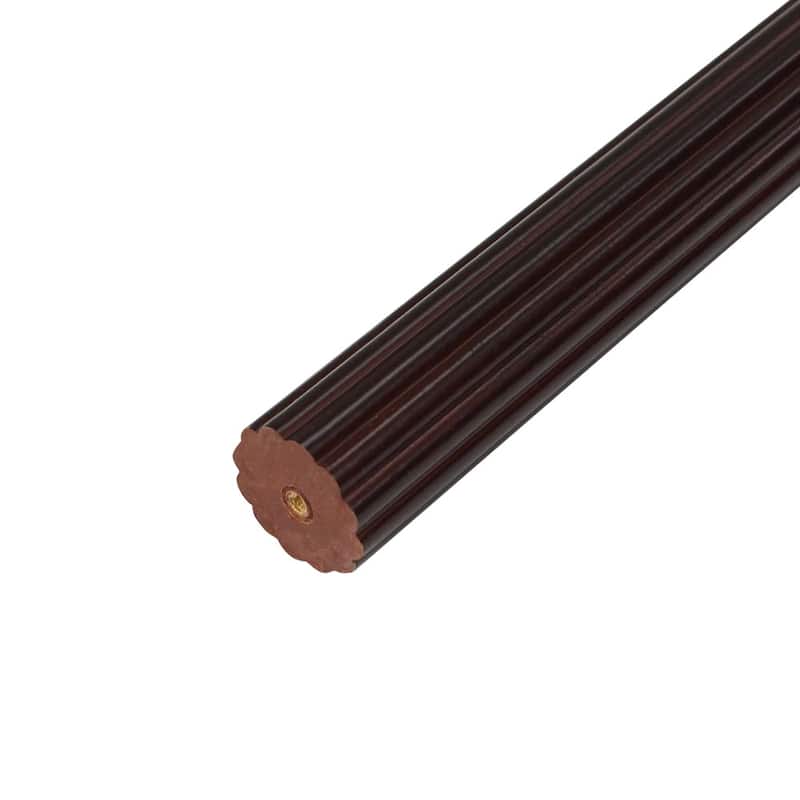 Mix & Match 1-3/8 in. dia. Wood Single Curtain Rod - 6FT(1x6FT) - Antique Mahogany