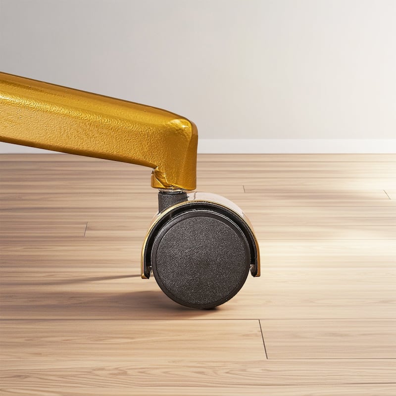 Javlergo 360° Swivel Rolling Chair Adjustable Height Modern Accent Chair with Silent Wheels for Living Room Office Guest Seating